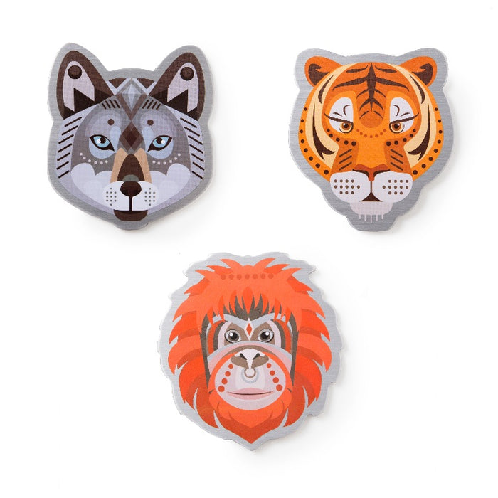 Magnets by Real Cool Vibe - Jungle Animals (Wolf, Tiger, Gorilla)