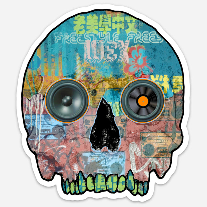 Freestyle Skull Sticker