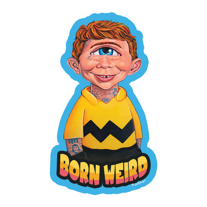 Alfred E. Neuman (Born Weird) Sticker