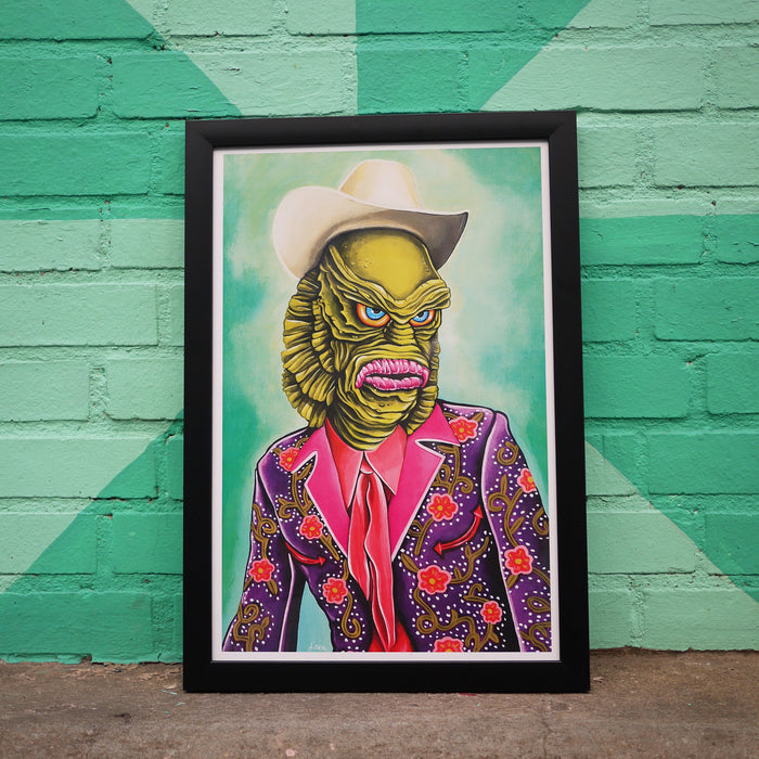 Honky-Tonk-Monster Art Print - Creature From The Black Saloon