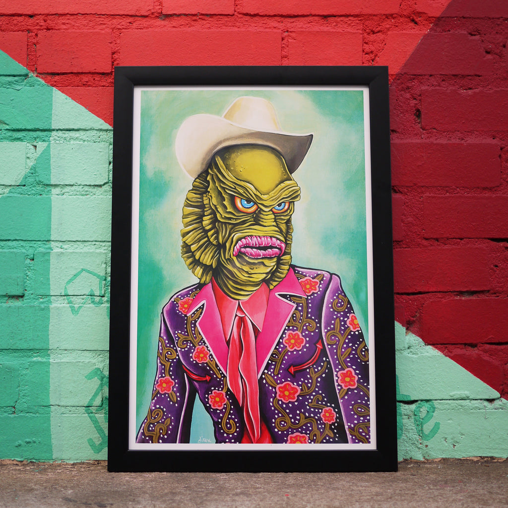 Honky-Tonk-Monster Art Print - Creature From The Black Saloon