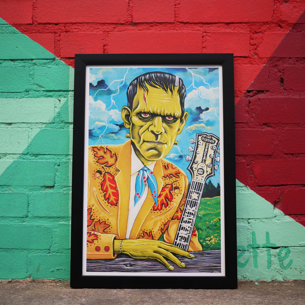 Honky-Tonk-Monster Art Print - Frankenstein's Monster (Built To Bop)