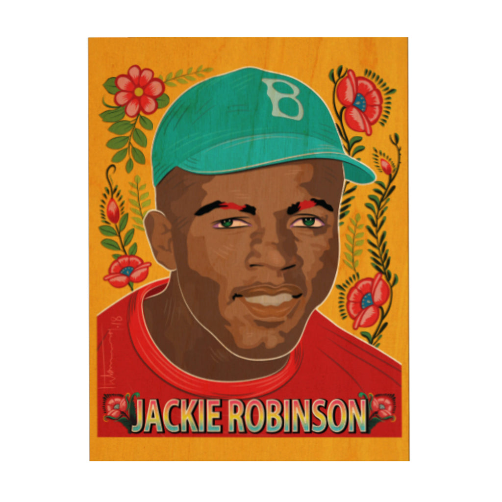 Jackie Robinson "Rickshaw" Wood Print
