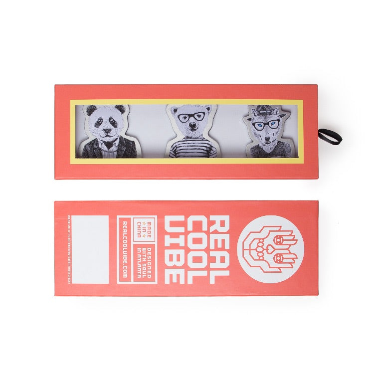 Magnets by Real Cool Vibe - Hipster Animals - Premium Packaging