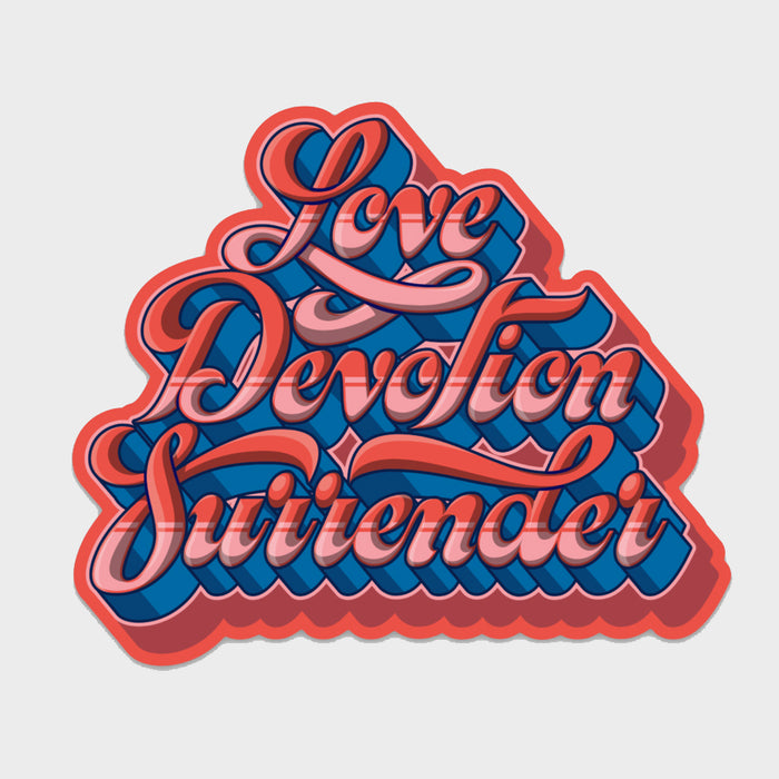 Love Devotion Surrender Sticker (Red)