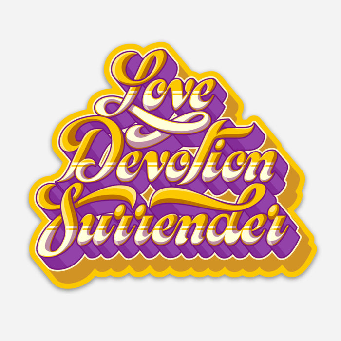Love Devotion Surrender Sticker (Yellow)