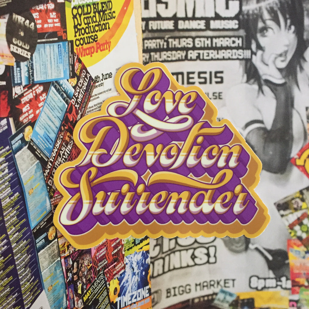 Love Devotion Surrender Sticker (Yellow)
