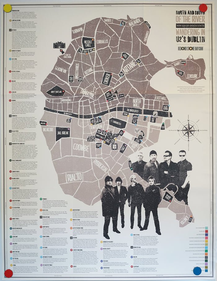 U2 Map Of Dublin Poster