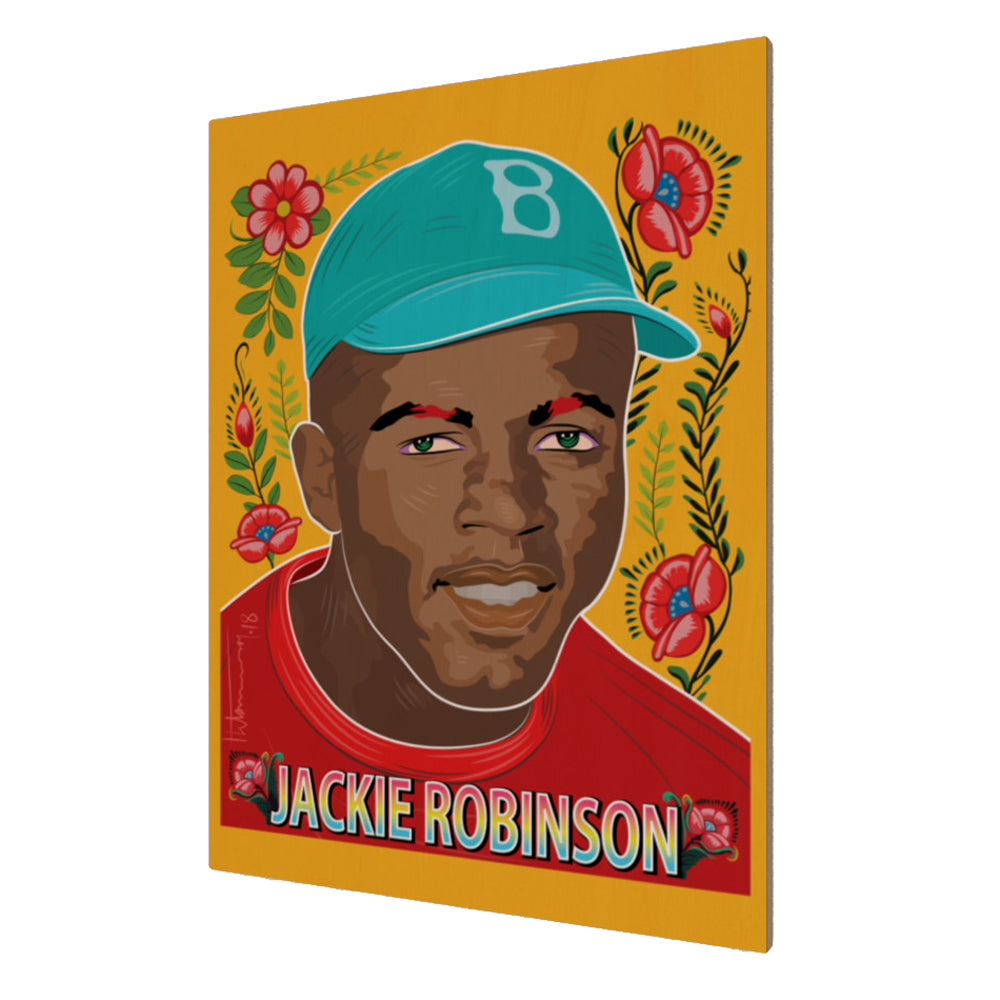 Jackie Robinson "Rickshaw" Wood Print